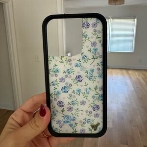 Wildflower Lilac and Blue Floral IPhone 15 Pro Case
